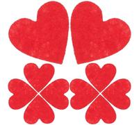 MOKKHNB 200pcs Felt Heart Patches Fabric Patches Red Felt DIY Craft Sturdy Delicate Heart Shape for Hair Accessories Gift for Friend Interested in Handcrafts