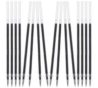 MOKKHNB 24pcs Black Gel Pen Refills Fine Point Quick-Dry Ink Compatible with Various Pens for School Office Home Use Smooth Sharp Writing Replacement