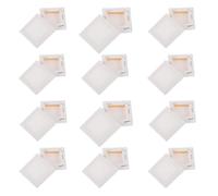 MOKKHNB 24pcs DIY Blank Art Boards Canvas Panels with Four Wrapped Corners and High Tension Strength, White Canvas Painting Boards for Artists and Art Students, for DIY Painting