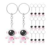 MOKKHNB 24pcs Space Keychains - Astronaut Shaped Keychains for Outer Space Themed Birthday Party Favors Easter Egg Stuffers School Carnival Reward Backpack Charms