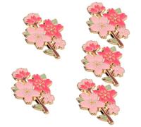 MOKKHNB 25pcs Pink Cherry Blossoms Badge Brooch Pin Set, Elegant Alloy Metal Corsage Brooches for Women, Decorative and Multipurpose Accessories for Daily Wear and Special Events