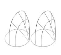 MOKKHNB 2pcs Ancient China Headdress Frame: Metal Crown Making Base Holder - Chinese Hanfu Cosplay Headband Crafting Material for DIY Headpiece Replacement Silver