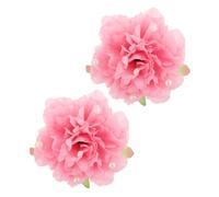 MOKKHNB 2pcs Carnation Flower Hair Accessories for Women Elegant Chinese Hanfu Hair Clips with Pearls Versatile Headpiece for Weddings Bohemian Vacations and Special Occasions