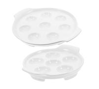 MOKKHNB 2pcs Ceramic Escargot Plates French Style Baking Dish for Snails High Temperature Resistant Platter for BBQ Seafood Cooking