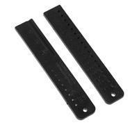 MOKKHNB 2pcs Dental Measuring Scale Measuring Ruler, Endodontic Plastic Gauge Tool, Black, 9.00x1.50x0.30cm, for Root Canal Supplies, Clinic Use, Training during Outdoor Clinics