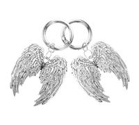 MOKKHNB 2pcs Detachable Angel Wing Boot Charms Zinc Alloy Decorative Shoe Accessories for Fashion Boots Small Pendant Ring for Stylish Footwear