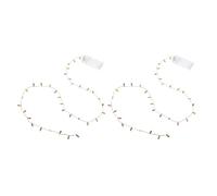 MOKKHNB 2pcs Dollhouse Christmas Decoration: Miniature String Lights - Fake Lights For Holiday Scenes - Dollhouse Furniture Accessories