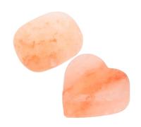 MOKKHNB 2pcs Himalayan Mineral Salt Soap Bars for Deep Cleansing and Body Massage Care, Handmade Heart and Oval Shapes, Natural Mineral Deodorant Suitable for Spa and Shower Use,