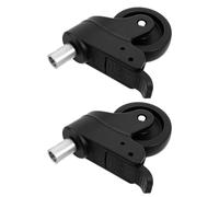 MOKKHNB 2pcs Inch Stem Casters Replacement Wheels for Commode Chair and Shower Wheelchair with 360 Degree Swivel, Brake, Silent Rolling Wheels, Plastic and Metal Material for Bathroom Use