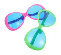 MOKKHNB 2pcs Jumbo Hawaiian Party Sunglasses Fun Photo Props for Summer Gatherings Comfortable Beach Decor Eyewear Quirky Accessories for and Tropical Celebrations