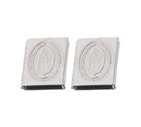MOKKHNB 2pcs Mini Bible Book Pendant Keychain Accessory Made of Stainless Steel with Comfortable Hand Feeling, Suitable for Handicrafts and Making Keychains