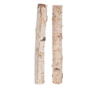 MOKKHNB 2pcs Natural Birch Wood Logs for Crafts and Home Fireplace Decor Unfinished Rustic Wood Pieces 1.6-2.4 Inch Diameter X 16.5 Inch Long for Craftwork and Rustic Logs Collections