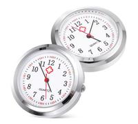 MOKKHNB 2pcs Nurse Pocket Watch Dials with Glass Material Featuring and Intuitive Design, Convenient to Carry, Suitable for Manual DIY Or Making Your Favourite Pocket Watch Style