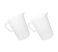 MOKKHNB 2pcs Plastic Measuring Cups 5000ml with Dual-Sided Scale Markings, Thickened Construction and Breakage Resistance, for Outdoor Camping and Travel Liquid Measurement