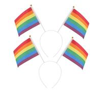 MOKKHNB 2pcs Rainbow Flag Headbands for Women and Eye Catching Hair Accessories for Pride Festivals and Celebrations Comfortable and Stylish Striped Headdress for Various Outfits
