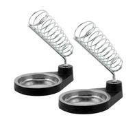 MOKKHNB 2pcs Round Base Soldering Stand Threaded Spring Holder and Nonslip Iron Construction Portable Soldering Iron Tip Holder for Pencilstyle on Workbenches and Stained Glass Projects