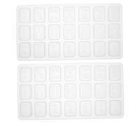 MOKKHNB 2Pcs Silicone Mahjong and Dice Molds for DIY Crafts Non Sticky Reusable Epoxy Mold Safe Material for Decorative Ornaments and Handmade Projects Random Color