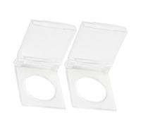 MOKKHNB 2pcs Transparent Plastic Push Button Caps Flip Cover Power Switch Protector for Light Pad Touch Control Copy Board Rhinestone Painting Prevent Accidental Shutdown