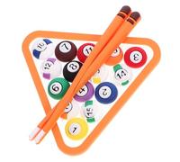 MOKKHNB 2Sets Adorable Cartoon Billiards Cake Ornament Snooker Decor for Baking and DIY Party Decorations Soft Flexible Cake Toppers for Birthday and Festive Desserts