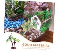 MOKKHNB 36pcs Mini Coconut Palm Trees Model Realistic Artificial Miniature Greenery for Train Railway Diorama Architectural Landscape Dollhouse Scenery Indoor and Office Decor