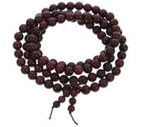 MOKKHNB 3pcs Handmade Bloodwood Buddha Protection Bracelets Natural Wood Grain, 8mm Beads, Traditional Design for Yoga Meditation and Charm Bracelet Chain, Adjustable Wrist Strand