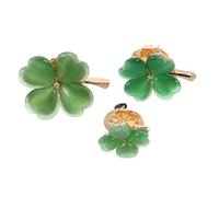 MOKKHNB 3pcs Leaf Brooch Design for Women Elegant Safety for Shirts Cardigans Luck Accessories