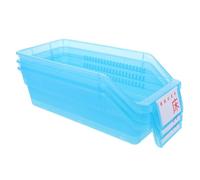 MOKKHNB 3pcs Pill Organizer Tray Blue Small Plastic Pharmaceutical Storage Bins with Label Holder for Environment