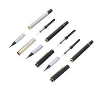 MOKKHNB 3pcs Portable Fountain Pen Brush with Soft Fine Tips Stainless Steel Refillable Ink Pens for Chinese Calligraphy Drawing Painting and Scrapbooking Mini Handwriting Tools