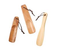 MOKKHNB 3pcs Shoehorn Shoe Helpers Good Design Premium Wood Material Help You Put on Shoes Easily for Home Use Assorted Color Sizes 15.2cm 16cm 19.2cm