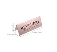 MOKKHNB 4pcs Acrylic Reserved Table Tent Signs Rose Gold Reserved Chair Markers for Weddings Family Gatherings Elegant Clear Indicators for Guest Placement