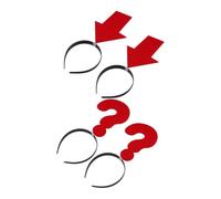 MOKKHNB 4pcs Novelty Hair with Question Mark Arrow Design Fun Party Headbands for Festivals Easy to Use Photo Props for Events and Memorable Moments