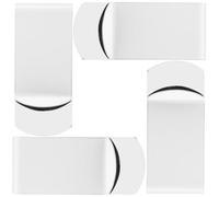 MOKKHNB 4pcs Small Stainless Steel Money Clips Lightweight Practical Cash and Card Holders Wallet Organizer for Men and Women Portable Pocket-Friendly Design