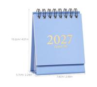 MOKKHNB 4pcs Tiny Desk Calendar 2027-2028 with 18 Monthly Pages, Compact Foldable Base, Paper and Metal Material, Minimal Design for Home and Dorm Table Use, for Students and Workers