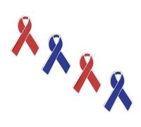 MOKKHNB 4pcs World Aids Day Red Ribbon Alloy Brooch Set, Creative Decorative Breast Pins for Clothing Accessories, Awareness Ribbon Pins for Charity Events and Daily Wear