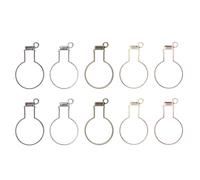 MOKKHNB 50pcs Alloy Drift Bottle Frame Pendants Open Bezels for Resin DIY Jewelry Findings Practical Mini Charms Suitable for Sweater Chain and Key Ring