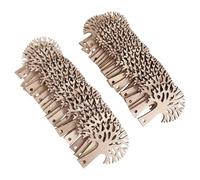MOKKHNB 50pcs Flat Wood Trees Wood Shapes for Crafts Trees with Hanging Hole Unique Natural Design Delicate Light Brown for Crafting DIY Crafts Wedding Party