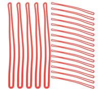 MOKKHNB 50PCS Luggage Straps: 6.7" PVC Plastic Loop Tie - Reusable Luggage Tag Holders for Travel Accessories - Boarding Pass Label Worm Loops(Red)