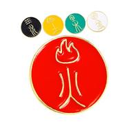 MOKKHNB 5pcs Chinese Five Element Brooch Decorative for Backpacks Clothing Accessories Auspicious Symbols Meaningful Designs for