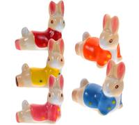 MOKKHNB 5Pcs Cute Bunny Ceramic Chopstick Holder Rack Japanese Style Chopsticks Rest for Dining Table Decoration Kitchen Supply