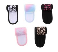 MOKKHNB 5pcs Sweat Absorbent Headbands for Makeup and Face Washing, Elastic Polyester Fitness Hairbands, Comfortable to Wear, Suitable for Yoga and Running