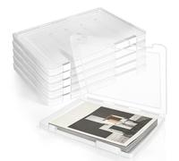 MOKKHNB 6pcs A4 Paper Storage Box Set Plastic Document Storage Case for Neat Organization and Simplifying Categorization Household Document Case and Coloring Book for Home and Office