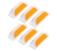 MOKKHNB 6pcs Rectangular Driveway Markers Reflectors with Reflective Effect and High Visibility, Made from Sturdy Polycarbonate Plastic for Roads and Highways Safety