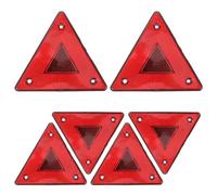 MOKKHNB 6pcs Red Triangle Reflectors for Vehicles with Plastic Material, Flexible Application to Visibility, Slow Moving Vehicle Warning Signs for Road Trips and Car Safety