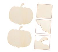 MOKKHNB 6Pcs Unfinished Wood Pumpkin Cutouts DIY Painting Craft Wooden Chips for Halloween Creativity and Handcraft Premium Wood Slices for Unique Autumn Decorations