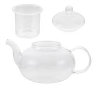MOKKHNB 800 Ml Teakettle Tea Kettle Glass Practical Thickened Heat-Resistant Borosilicate Protects from Damage Does Not Affect Tea Taste for Home and Restaurant