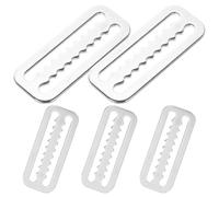 MOKKHNB 8pcs Stainless Steel Diving Webbing Belt Keepers with Serrated Design, Double-locking Assurance for Universal Compatibility, for Snorkelling and Diving Gear Accessories