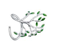 MOKKHNB Adjustable Women’S Open Finger Ring Vintage Leaf Branch Design White Gold Plated Statement Jewelry for Teen and Women