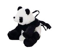 MOKKHNB Adorable Black Plush for Panda and Backpack Large Capacity and Comfortable Storage Soft Plush and Pp Cotton Material, for School and Everyday Use School Everyday Use
