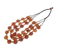 MOKKHNB Boho Beaded Necklace for Women Ethnic Style Jewelry with Natural Coconut Shell Beads Light Brown Multi Design for Elegant Outfits
