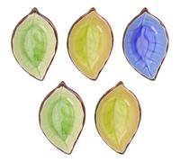 MOKKHNB Ceramic Essential Oil Bowls 5pcs Assorted Colors Ice Crackle Glaze Spa Aroma Blending Trays Facial Mask Mixing Small Bowls for Salon and DIY Skincare Random Color